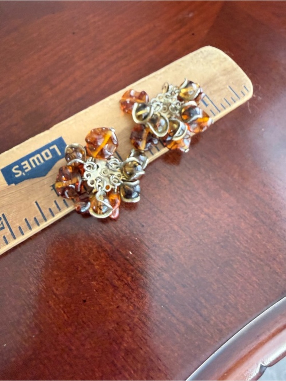 Vintage Brown ClipOn Earrings